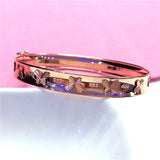 14K Rose Butterfly Bracelet Purple Plated Charm Jewelry