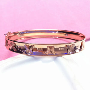 14K Rose Butterfly Bracelet for Women Engagement Jewelry