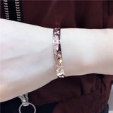 14K Rose Butterfly Bracelet Purple Plated Charm Jewelry