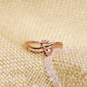 14K Rose Geometric Rings Women Charm Party Jewelry