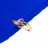 14K Rose Geometric Rings Women Charm Party Jewelry