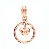 14K Rose Gold Plated Heart Pendant Necklace Classic Wedding Jewelry Gift