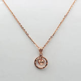 14K Rose Gold Plated Heart Pendant Necklace Classic Wedding Jewelry Gift