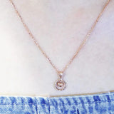 14K Rose Gold Plated Heart Pendant Necklace Classic Wedding Jewelry Gift