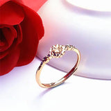 14K Rose Gold Plated Adjustable Flower Ring for Women