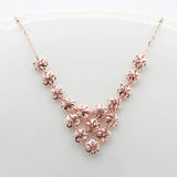 14K Rose Multilayer Flower Necklace Pendant Wedding Jewelry