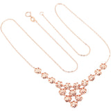 14K Rose Multilayer Flower Necklace Pendant Wedding Jewelry