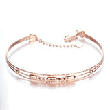 14K Rose Gold Openwork Beaded Bracelet for Women