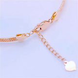 Purple Plated 14K Rose Bracelet for Women Openwork Beaded Jewelry