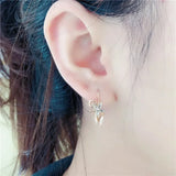 14K Rose Flower Earrings for Women Classic Daily Jewelry