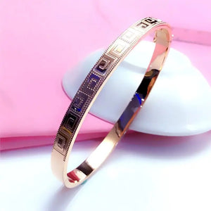 14K Rose Geometric Bracelet for Women Ethnic Glamour Jewelry