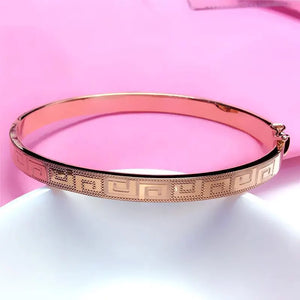 14K Rose Geometric Bracelet for Women Ethnic Glamour Jewelry