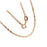 14K Rose Geometric Chain Necklace Men's Women's Wedding Jewelry