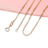 14K Rose Geometric Chain Necklace Men's Women's Wedding Jewelry