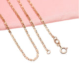 14K Rose Geometric Chain Necklace Men's Women's Wedding Jewelry