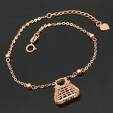 14K Rose Geometric Bracelet for Women - Classic Cutout Jewelry