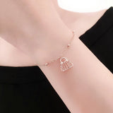 14K Rose Geometric Bracelet for Women - Classic Cutout Jewelry