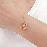 14K Rose Geometric Bracelet for Women - Classic Cutout Jewelry