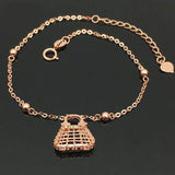 14K Rose Geometric Bracelet for Women - Classic Cutout Jewelry