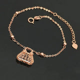 14K Rose Geometric Bracelet for Women - Classic Cutout Jewelry