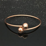 Rose Geometric Beads Bracelet 14K Purple Plated Women Glamour Jewelry