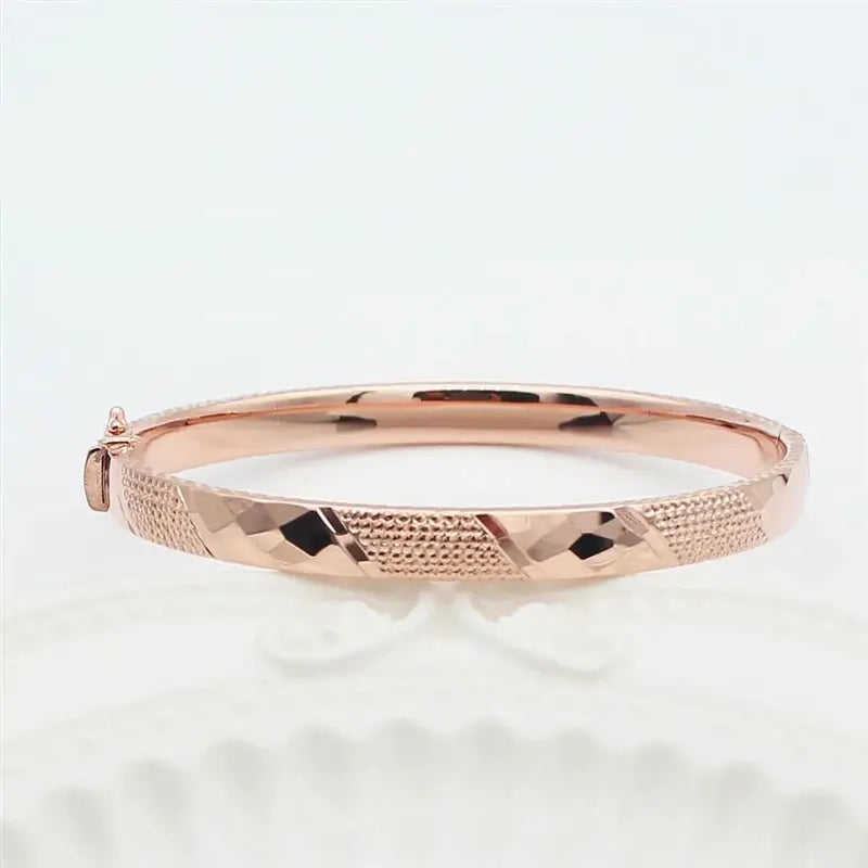 Elegant 14K Rose Geometric Bracelets for Women
