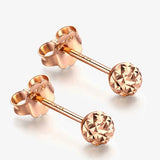 Purple 14K Rose Geometric Earrings for Women