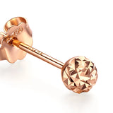 Purple 14K Rose Geometric Earrings for Women