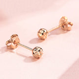 Purple 14K Rose Geometric Earrings for Women