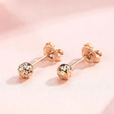 Purple 14K Rose Geometric Earrings for Women