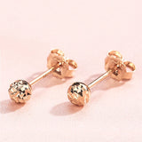 Purple 14K Rose Geometric Earrings for Women