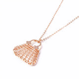 14K Rose Gold Plated Geometric Pendant Necklace for Women