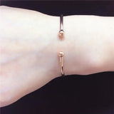 Purple 14K Rose Bead Bracelet Glossy Charm Wedding Women Jewelry