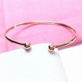 Purple 14K Rose Bead Bracelet Glossy Charm Wedding Women Jewelry