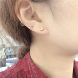 14K Rose Heart Earrings for Women, Small Jewelry Gift