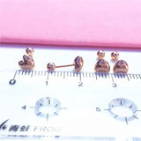 14K Rose Heart Earrings for Women, Small Jewelry Gift