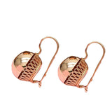 Rose Gold Plated Round Bead Earrings for Women Classic Glamour Party Jewelry