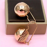 Purple Plated 14K Rose Bead Earrings for Women Classic Glamour