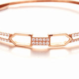 Purple Plated 14K Rose High Crystal Bracelet For Women Wedding Jewelry Gift