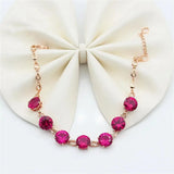 14K Rose Gold Ruby Bracelet for Women