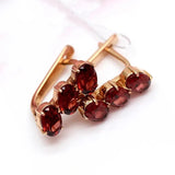 Rose Gold Gemstone Earrings for Women Party Jewelry