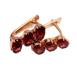 Rose Gold Gemstone Earrings for Women Party Jewelry