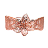14K Rose Line Flower Bracelet Charm Wedding Jewelry