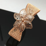 14K Rose Line Flower Bracelet Charm Wedding Jewelry