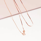 Purple Plated 14K Rose Minimalist Stacking Chains Party Jewelry