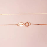 Purple Plated 14K Rose Minimalist Stacking Chains Party Jewelry