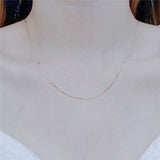 Purple Plated 14K Rose Minimalist Stacking Chains Party Jewelry