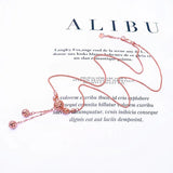 Purple Plated 14K Rose Bead Tassel Necklace Pendant
