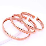 14K Rose Classic Glossy Bracelet Light Chinese Style Jewelry Gift