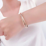 14K Rose Classic Glossy Bracelet Light Chinese Style Jewelry Gift